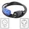 Ac Works Extension cord, SJTW, 5-15/20R, L5-20P, 8 ft., Black L520520-096 - alternate 5